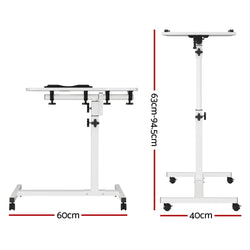 Artiss Laptop Desk Table Fan Cooling White 60CM