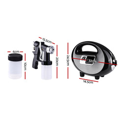 Professional Spray Tan Machine Sunless Tanning Gun Kit HVLP System Black