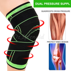 3D Weaving Knee Brace Breathable Sleeve Support Gym Jogging Sports Joint Pain