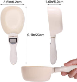 Pet Food Measuring Scoop Dog Cat Food Detachable Digital Spoon Kitchen Baking Scale Handled Coffee Bake Measuring Cups with LED Display