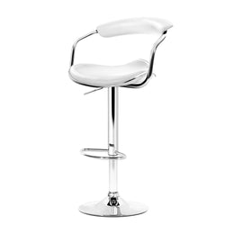 Artiss Set of 2 PU Leather Bar Stools - White