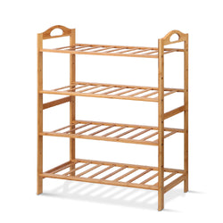 Artiss Bamboo Shoe Rack Organiser Wooden Stand Shelf 4 Tiers Shelves