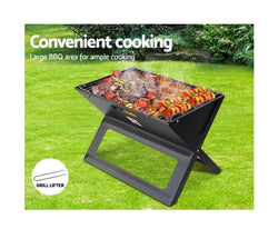 Grillz BBQ Grill Charcoal Smoker Foldable