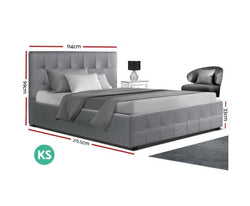 Artiss ROCA King Single Size Gas Lift Bed Frame Base With Storage