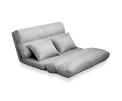 Artiss Lounge Sofa Bed Floor Recliner Chaise Folding Linen Farbric