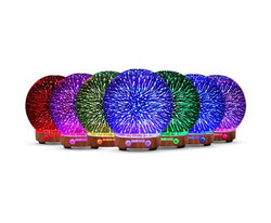 Devanti Aromatherapy Diffuser Aroma Humidifier Ultrasonic 3D Firework Light Oil