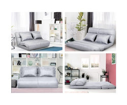 Artiss Lounge Sofa Bed Floor Recliner Chaise Folding Linen Farbric