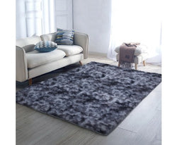 Artiss Gradient Shaggy Rug 160x230cm Carpet Area Rugs Dark Grey