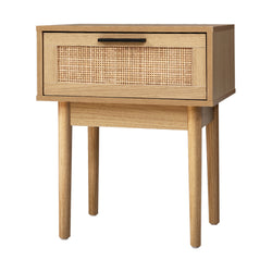 Artiss Bedside Tables Side Table Rattan Drawers Nightstand