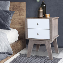 Artiss Bedside Tables Drawers Side Table Nightstand Storage Cabinet Wood