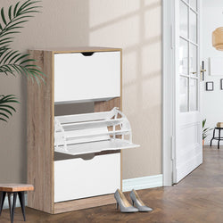 Artiss 36 Pairs Shoe Cabinet Rack Organiser Storage Shelf Wooden