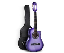 Alpha 34 Inch Classical Guitar Wooden Body Nylon String Beginner Kids Gift Purple