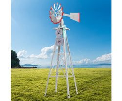 Garden Windmill 4FT 146cm Metal Ornaments Outdoor Decor Ornamental Wind Will