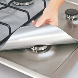 Reusable Non Stick Foil Reuseable Stove Top Burner Protector Liner Cover 4PCS