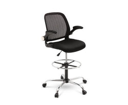 Veer Drafting Stool Office Chair Mesh Adjust Black