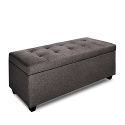 Artiss Large Fabric Storage Ottoman - Brown