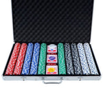1000pcs Poker Chips Set Casino Texas Hold'em Gambling Party Game Dice Cards Case