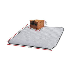 Alfresco� 2 Person Picnic Basket Set Vintage Outdoor Baskets Insulated Blanket