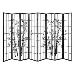 Artiss Room Divider Screen Privacy Dividers Pine Wood Stand Black White 8 Panel