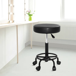 Artiss Round Salon Stool Stools Black Swivel Barber Hair Hydraulic Chairs Lift