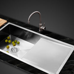 Cefito Kitchen Sink 96X45CM Stainless Steel Basin Single Bowl Silver