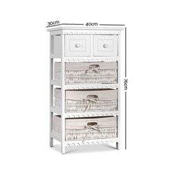 Artiss 2 Chest of Drawers with 3 Baskets - ELIOT