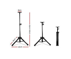 Set of 2 Adjustable 120CM Speaker Stand - Black
