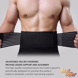Lumbar & Lower Back Support Belt Brace Strap Pain Relief Posture Corrector Waist