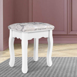 Artiss Dressing Table Stool Velvet White