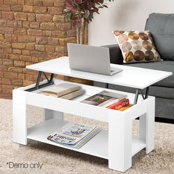 Artiss Coffee Table Lift-top Coffee Table White