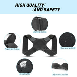 Posture Corrector Unisex Body Shoulder Brace Back Support Strap Belt Adjustable