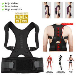 Posture Corrector Clavicle Shoulder Brace Lower Back Support Magnetic Men Women