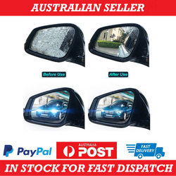 2Pcs Rainproof Car Rearview Mirror Sticker Anti-fog Protective Film Rain Shield