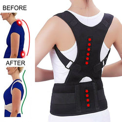 Posture Corrector Clavicle Shoulder Brace Lower Back Support Magnetic Men Women