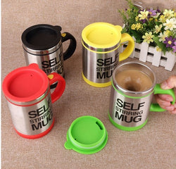 Stainless Auto Mixing Tea Cup Lazy Self Stirring Battery Mug Coffee Office