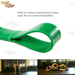 SET POWER Heavy Duty RESISTANCE BAND Gym Yoga LOOP Exercise Fitness Workout Band