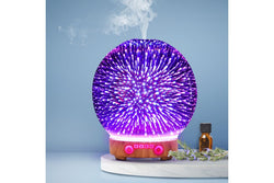 Devanti Aromatherapy Diffuser Aroma Humidifier Ultrasonic 3D Firework Light Oil
