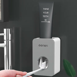 Automatic Toothpaste Dispenser Mounted Toothbrush Stand Squeezer Bathroom Wall