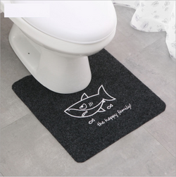 2pcs Combo Non-Slip Doormat toilet bathroom Floor Door Mat Washable Rug Carpet