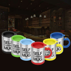 Stainless Auto Mixing Tea Cup Lazy Self Stirring Battery Mug Coffee Office